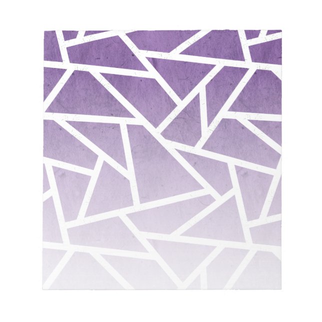 Bloco De Notas Mosaico roxo e branco (Frente)