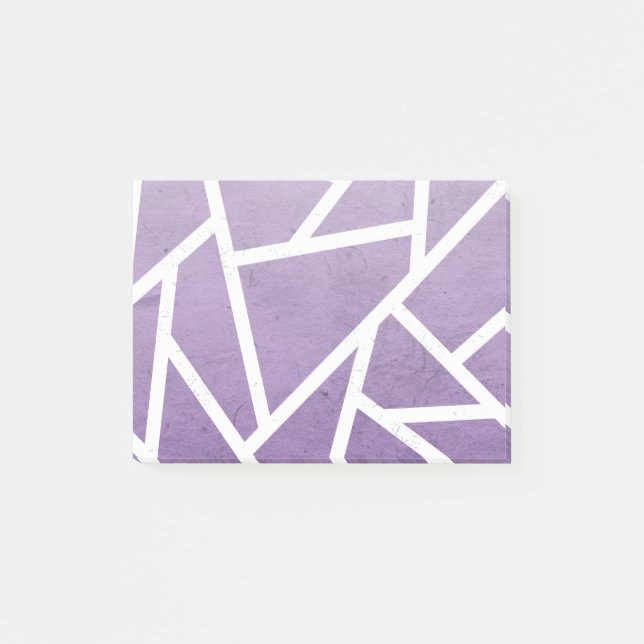 Bloco De Notas Mosaico roxo e branco (Frente)