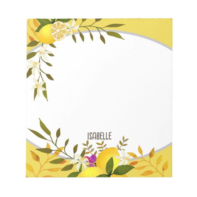 Bloco De Notas Mostarda de Limão (Frente)