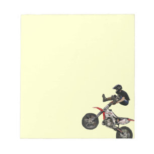 Bloco De Notas moto cruz amarelo