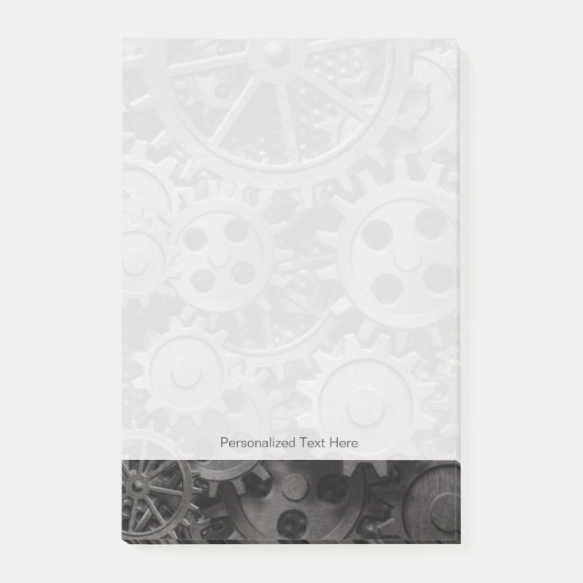 Bloco De Notas Muitas engrenagens do metal ou peças oxidadas (Frente)