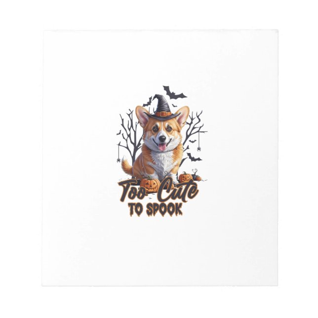Bloco De Notas Muito Fofo Para Assustar Camiseta Funny Halloween  (Frente)