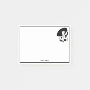 Bloco De Notas Mulher Art Déco de Grande Chapéu Luvas RL