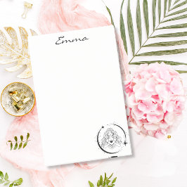 Bloco De Notas Mulher celestial, lua estrelas, boho, astronomia e