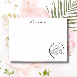 Bloco De Notas Mulher celestial, lua estrelas, boho, astronomia e
