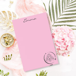Bloco De Notas Mulher celestial, lua estrelas, boho, astronomia e