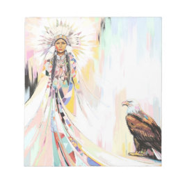 Bloco De Notas Mulher Nativa Americana E Águia
