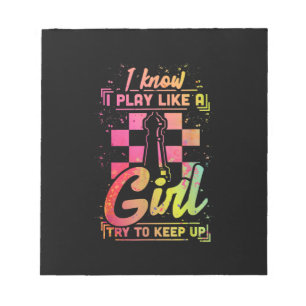 Bloco De Notas Mulher Xadrez Equipe Rainha Chessfield Joga Como U