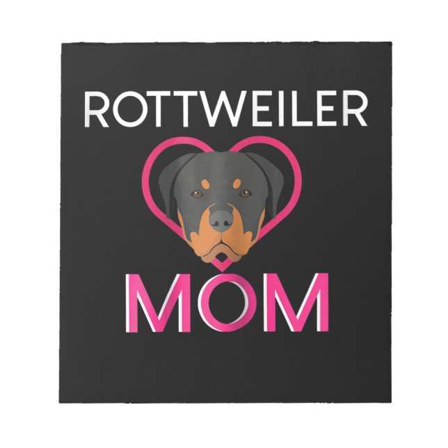 Bloco De Notas Mulheres Rottweiler Mãe (Frente)