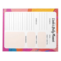 Bloco de Notas Multicolor Abstrato para Lista de T