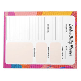 Bloco de Notas Multicolor Abstrato para Lista de T