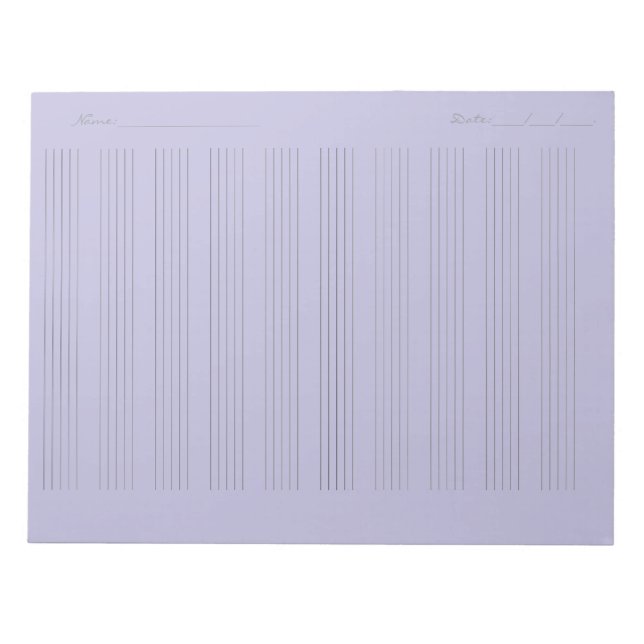 Bloco De Notas Music Staff Paper – Printable Sheet Music (Frente)