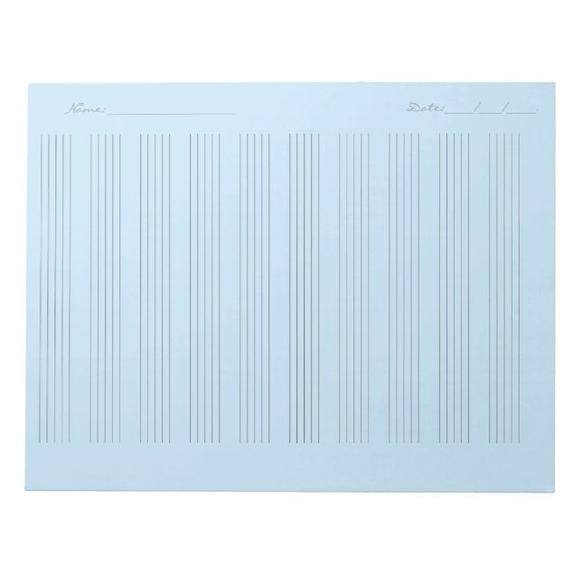 Bloco De Notas Music Staff Paper – Printable Sheet Music (Frente)