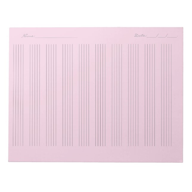 Bloco De Notas Music Staff Paper – Printable Sheet Music (Frente)