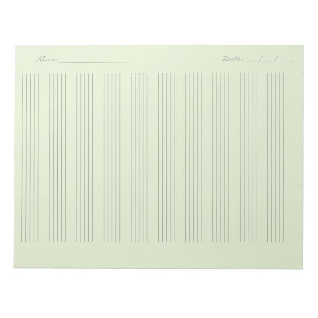 Bloco De Notas Music Staff Paper – Printable Sheet Music (Frente)