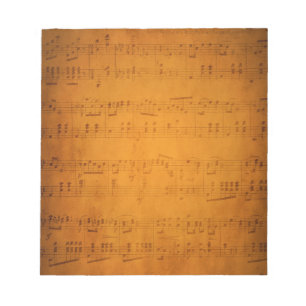 Bloco De Notas Música antiga em folha