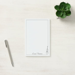 Bloco De Notas Música Cello Violin Ilustração Moderna Minimali
