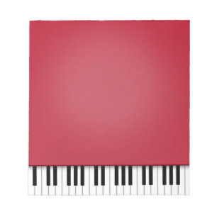 Bloco De Notas Música Red 5.5x6 do teclado para piano