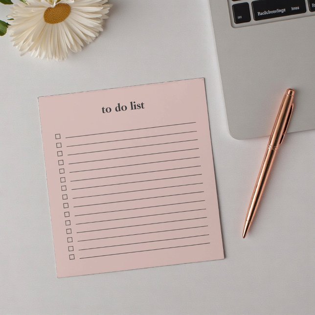 Bloco De Notas Muted Rose To Do List Minimalist Teacher Simple (Muted Rose To Do List Minimalist Teacher Simple Notepad)