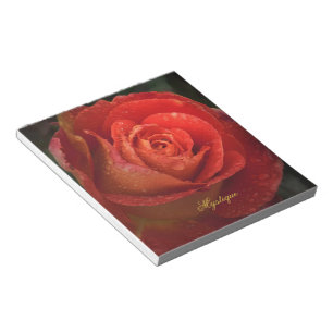 Bloco de Notas Mystique Dark Botanical Red Orange 