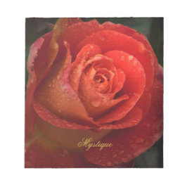 Bloco de Notas Mystique Dark Botanical Red Orange 