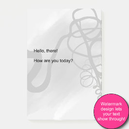 Bloco De Notas Na grade: Cinza Abstrato, Preto e Branco