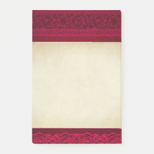 Bloco De Notas Na moda de Fundo Vermelho Elegante e rico