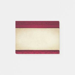Bloco De Notas Na moda de Fundo Vermelho Elegante e rico