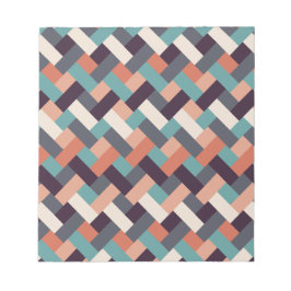 Bloco De Notas Na moda de Padrão - Moda Geométrica Moderna Vintag