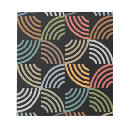 Bloco De Notas Na moda de padrão moderno - Vintagem geométrica da