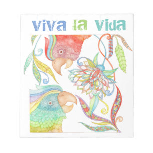 Bloco De Notas na moda do vida do la do viva