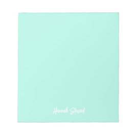 Bloco De Notas Na moda e Trendy Mint Green Minimalist Girly