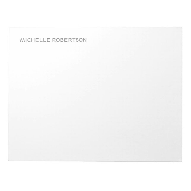 Bloco De Notas Na moda Modern Professional Personalizado (Frente)