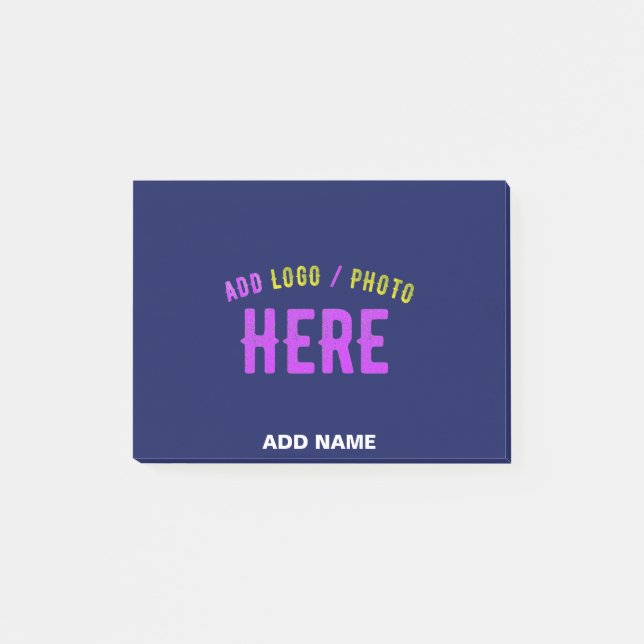 BLOCO DE NOTAS NA MODA MODERNO PERSONALIZADO MARINHO AZUL VERIFIC (Frente)