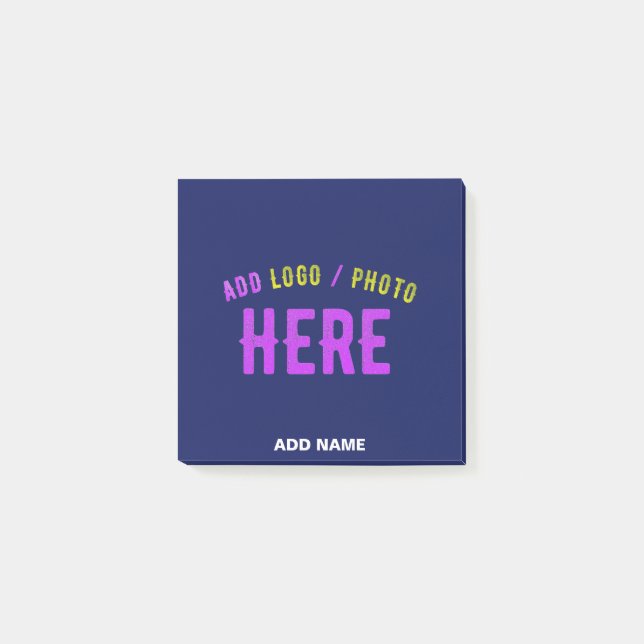 BLOCO DE NOTAS NA MODA MODERNO PERSONALIZADO MARINHO AZUL VERIFIC (Frente)