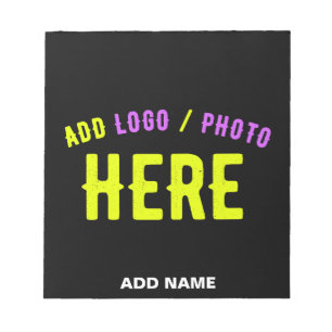 BLOCO DE NOTAS NA MODA MODERNO PERSONALIZÁVEL NEGRO VERIFICADO CO