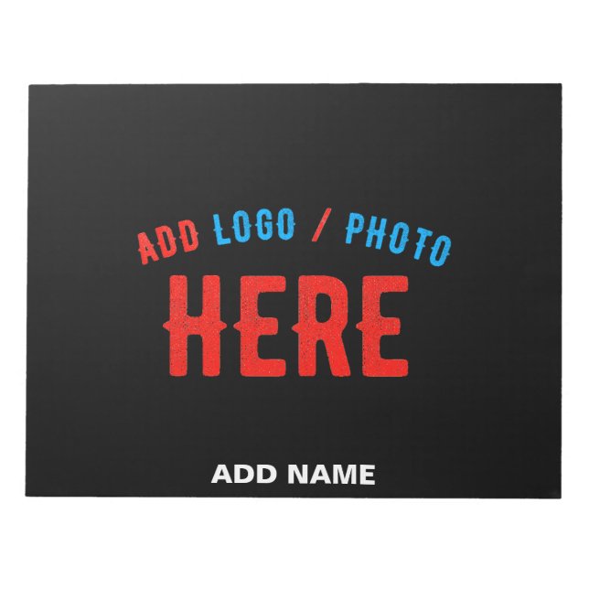 BLOCO DE NOTAS NA MODA MODERNO PERSONALIZÁVEL NEGRO VERIFICADO CO (Frente)