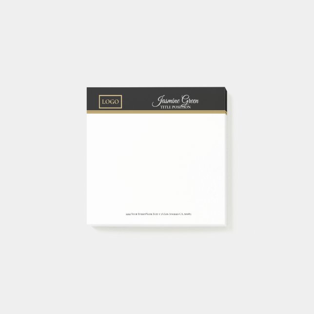 Bloco De Notas Na moda Preto e Branco (Frente)