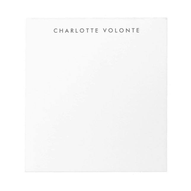 Bloco De Notas Na moda Professional Modern Elegante (Frente)