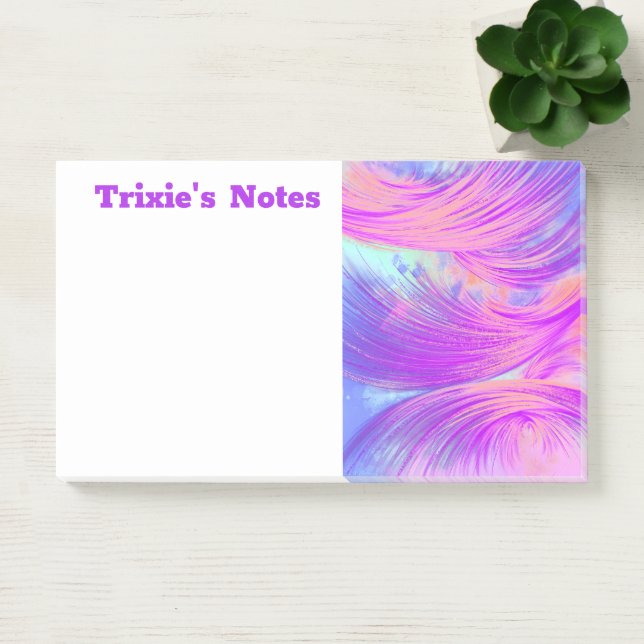 Bloco De Notas Na moda Purple Abstrato (Escritótio)