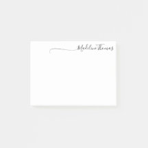 Na moda Trendy Calliographic Name Black