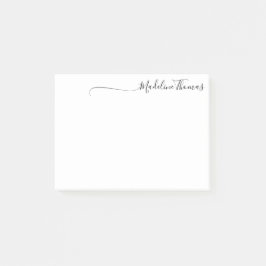 Bloco De Notas Na moda Trendy Calliographic Name Black