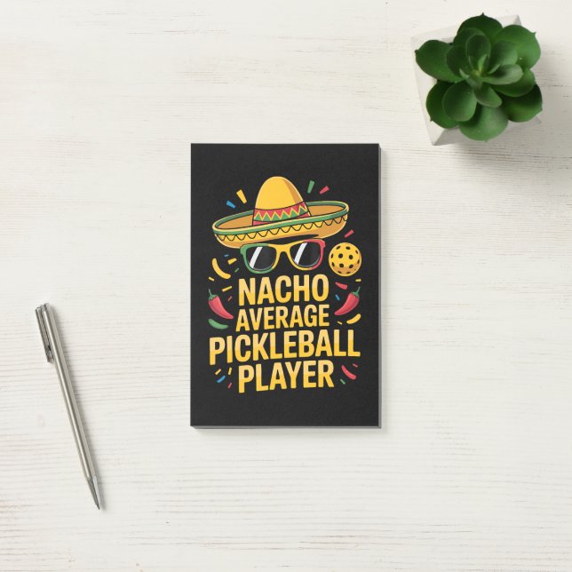 Bloco De Notas Nacho Average Pickleball Player (Escritótio)