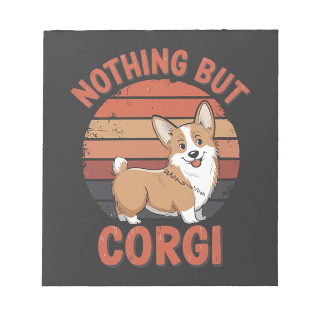Bloco De Notas Nada Além de Corgi (Frente)