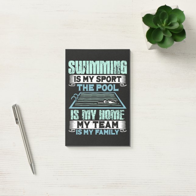 Bloco De Notas Nadar É Meu Esporte A Piscina É Minha Casa (Escritótio)