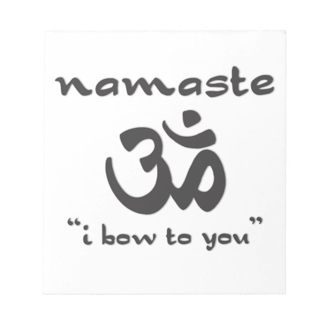 Bloco De Notas Namaste - Eu Arco Para Você (Frente)