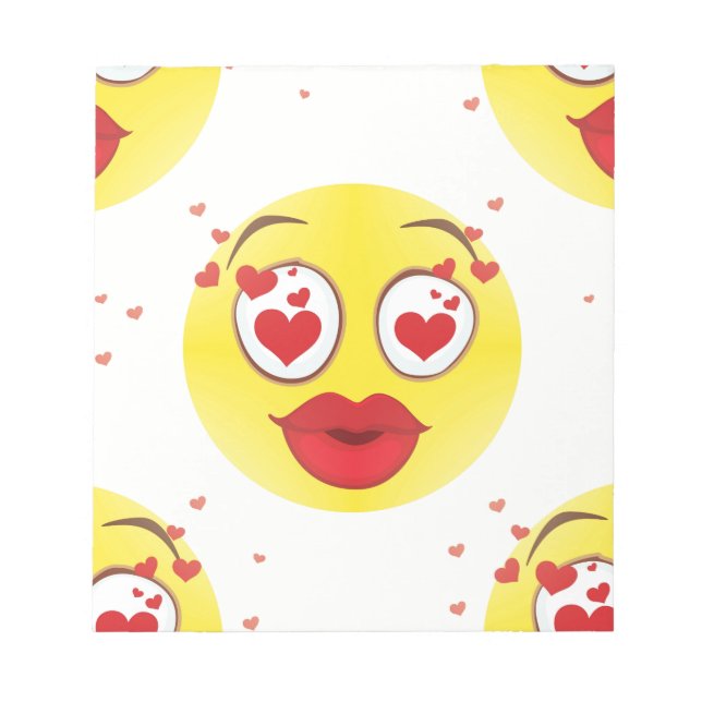 Bloco De Notas Namorados kiss Emoji (Frente)