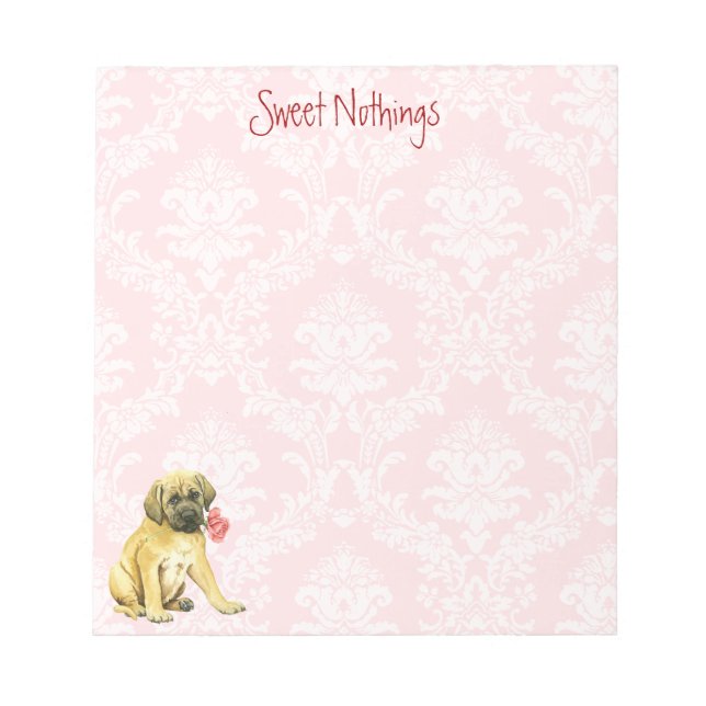 Bloco De Notas Namorados Rosa Mastiff (Frente)