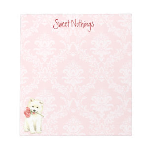 Bloco De Notas Namorados Rosa Samoyed
