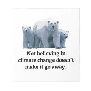 Bloco De Notas Não acreditar nas mudanças climáticas